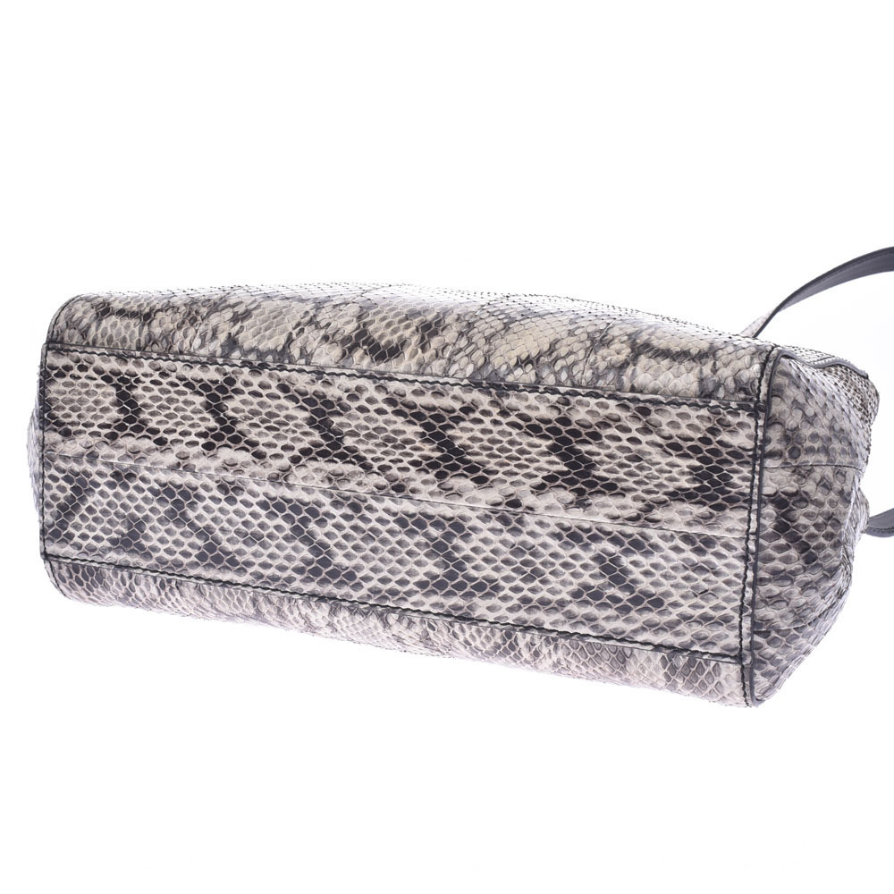 Gucci Nimfair Ivory White Black Python Bamboo Bag - image 7